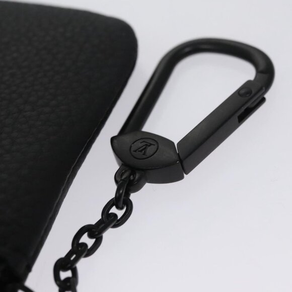 LOUIS VUITTON Aerogram Pochette Cles Coin Purse Black - Picture 8 of 16